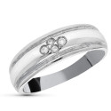 18K SORTIJA ORO BLANCO DIAMANTES NATURALES TALLA BRILLANTE 0,05 QTS. ANCHO: 6 MM 18K SORTIJA ORO BLANCO DIAMANTES NATURALES TALLA BRILLANTE 0,05 QTS. ANCHO: 6 MM