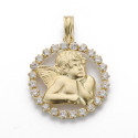 18K MEDALLA SILUETA ORO AMARILLO ANGEL CIRCONITA 19 MM 18K MEDALLA SILUETA ORO AMARILLO ANGEL CIRCONITA 19 MM