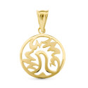 18K COLGANTE ORO AMARILLO MADRE REDONDO MATE Y BRILLO 18K COLGANTE ORO AMARILLO MADRE REDONDO MATE Y BRILLO