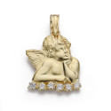 18K MEDALLA SILUETA ORO AMARILLO ANGEL CIRCONITA 19X14 MM 18K MEDALLA SILUETA ORO AMARILLO ANGEL CIRCONITA 19X14 MM