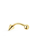 18K PIERCING CEJA ORO AMARILLO BOLA 3 MM Y PINCHO. 15X4 MM 18K PIERCING CEJA ORO AMARILLO BOLA 3 MM Y PINCHO. 15X4 MM