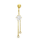 18K PIERCING ORO AMARILLO OMBLIGO CIRCONITA Y CADENITAS. 18K PIERCING ORO AMARILLO OMBLIGO CIRCONITA Y CADENITAS.