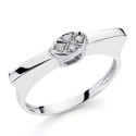 18K SORTIJA ORO BLANCO CON DIAMANTES NATURALES TALLA BRILLANTE 0.100 QTS. 18K SORTIJA ORO BLANCO CON DIAMANTES NATURALES TALLA BRILLANTE 0.100 QTS.