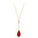 18K GARGANTILLA ORO AMARILLO LAGRIMA PIEDRA FINA 42CM 18K GARGANTILLA ORO AMARILLO LAGRIMA PIEDRA FINA 42CM