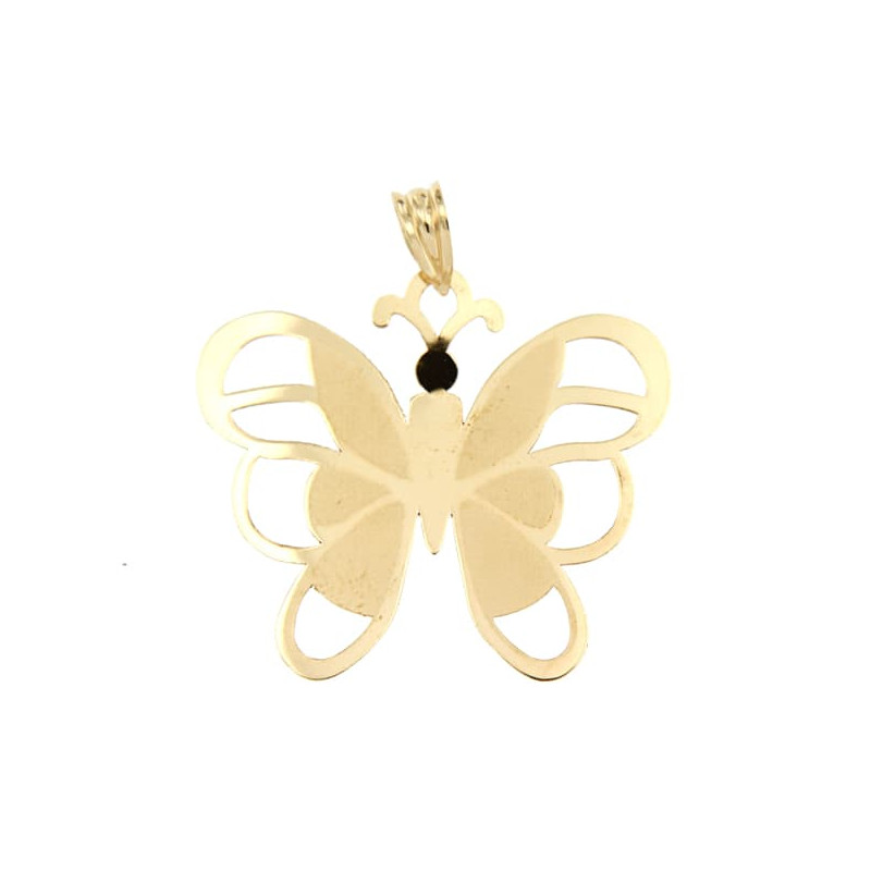 18K COLGANTE ORO AMARILLO LASER MARIPOSA