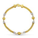 18K PULSERA ORO BICOLOR BOLA GALLON BICOLOR 18K PULSERA ORO BICOLOR BOLA GALLON BICOLOR