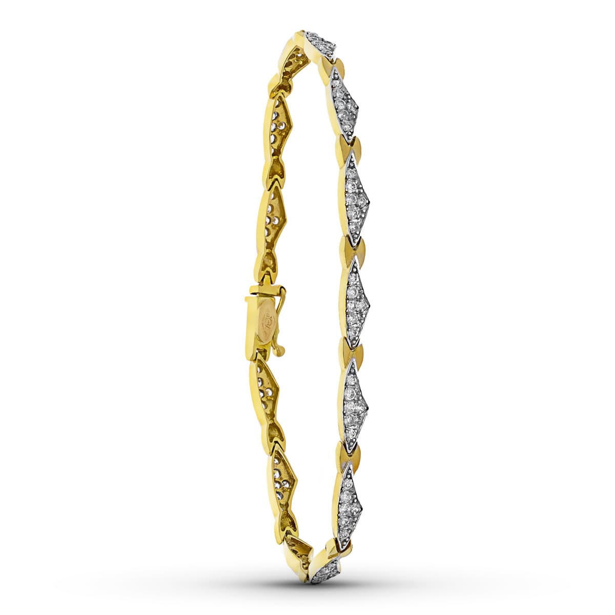 18K PULSERA ORO BICOLOR CIRCONITA BICOLOR