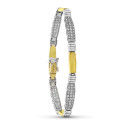 18K PULSERA ORO BICOLOR CIRCONITA ESTAMPACION 18K PULSERA ORO BICOLOR CIRCONITA ESTAMPACION