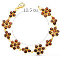 18K PULSERA ORO AMARILLO ARTICULADA DE GRANATES ENGASTADAS. 19.5 CM 18K PULSERA ORO AMARILLO ARTICULADA DE GRANATES ENGASTADAS. 19.5 CM