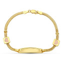 18K ESCLAVA ORO AMARILLO ESMALTE CORAZONES 17.5 CM 18K ESCLAVA ORO AMARILLO ESMALTE CORAZONES 17.5 CM