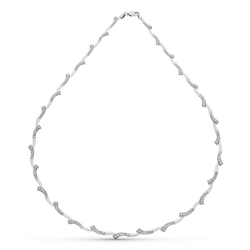 18K GARGANTILLA ORO BLANCO CIRCONITAS