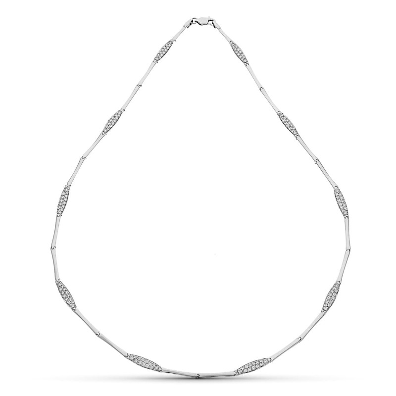 18K GARGANTILLA ORO BLANCO CIRCONITAS