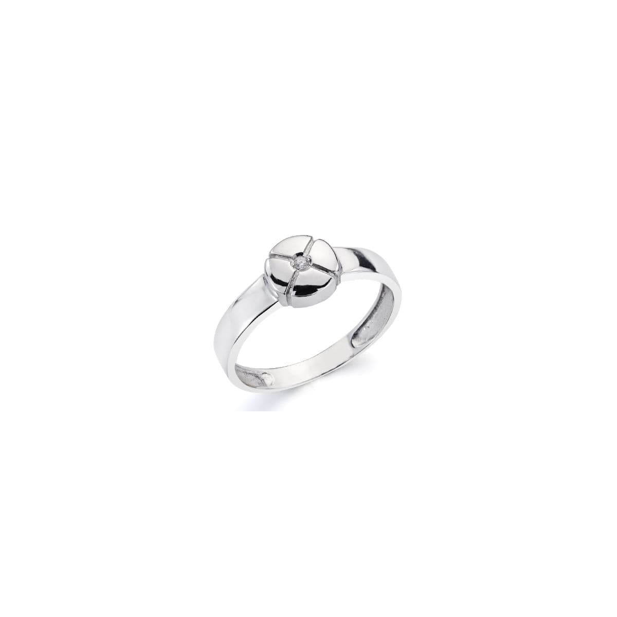 18K SORTIJA ORO BLANCO DIAMANTE NATURAL 0,015 QTS. ANCHO: 7 MM