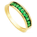 18K SORTIJA ORO AMARILLO CIRCONITAS VERDES TALLA BAGUETTE. ANCHO 4,5 MM 18K SORTIJA ORO AMARILLO CIRCONITAS VERDES TALLA BAGUETTE. ANCHO 4,5 MM