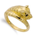 18K SORTIJA ORO AMARILLO CABEZA PUMA OJOS ZAFIRO. ANCHO: 11,5 MM 18K SORTIJA ORO AMARILLO CABEZA PUMA OJOS ZAFIRO. ANCHO: 11,5 MM