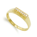 18K SORTIJA ORO AMARILLO CON CIRCONITAS. MEDIDA: 11 X 4,5 MM 18K SORTIJA ORO AMARILLO CON CIRCONITAS. MEDIDA: 11 X 4,5 MM