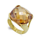 18K SORTIJA ORO AMARILLO PIEDRA CUADRADA 18X18 MM