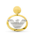 18K COLGANTE ORO BICOLOR OVAL CON AGUILA 26X32 MM 18K COLGANTE ORO BICOLOR OVAL CON AGUILA 26X32 MM