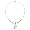 18K GARGANTILLA ORO BLANCO HILO CIRCONITAS 18K GARGANTILLA ORO BLANCO HILO CIRCONITAS