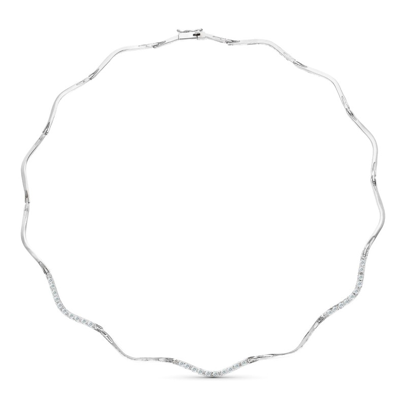 18K GARGANTILLA ORO BLANCO CIRCONITAS