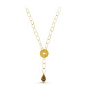 18K GARGANTILLA ORO AMARILLO ESLABONES OVALES MOTIVO CIRCULO Y PIEDRA 18K GARGANTILLA ORO AMARILLO ESLABONES OVALES MOTIVO CIRCULO Y PIEDRA