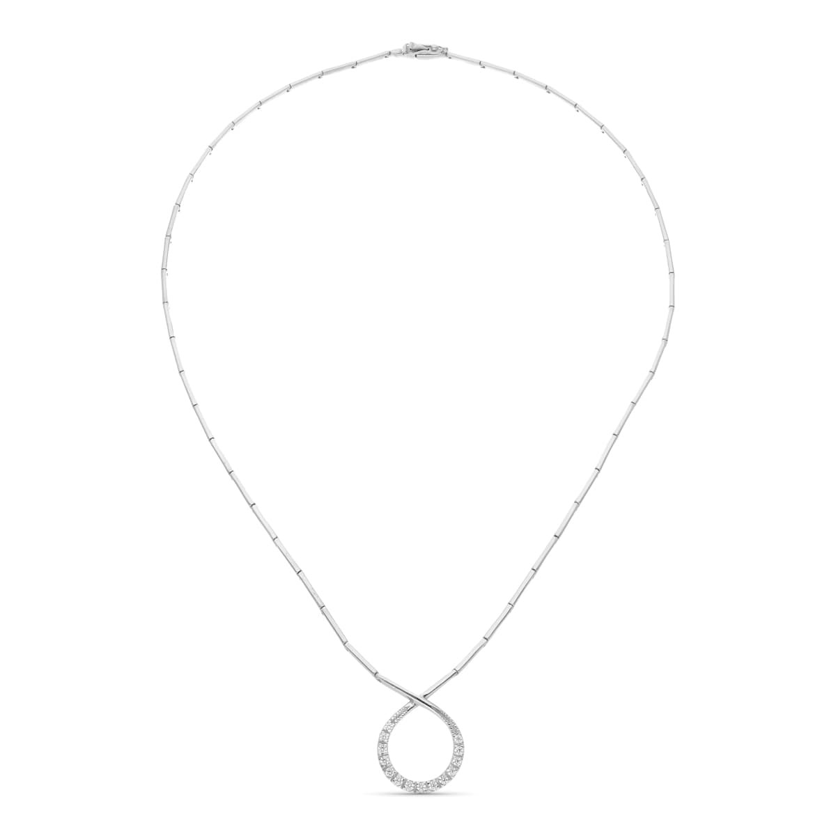 18K GARGANTILLA ORO BLANCO CIRCONITA