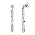 18K PENDIENTES ORO BLANCO LARGOS CIRCONITA 30X4 MM CIERRE PRESION 18K PENDIENTES ORO BLANCO LARGOS CIRCONITA 30X4 MM CIERRE PRESION