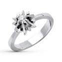 18K SOLITARIO ORO BLANCO DIAMANTE NATURAL TALLA BRILLANTE 0.100 QTS. ANCHO: 9MM. 18K SOLITARIO ORO BLANCO DIAMANTE NATURAL TALLA BRILLANTE 0.100 QTS. ANCHO: 9MM.