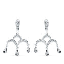 18K PENDIENTES ORO BLANCO CIRCONITA 33X21 MM CIERRE PRESION 18K PENDIENTES ORO BLANCO CIRCONITA 33X21 MM CIERRE PRESION