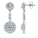 18K PENDIENTES ORO BLANCO CIRCONITA 32X12 MM CIERRE PRESION 18K PENDIENTES ORO BLANCO CIRCONITA 32X12 MM CIERRE PRESION