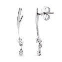 18K PENDIENTES ORO BLANCO LARGO CIRCONITA 26X4 MM CIERRE PRESION 18K PENDIENTES ORO BLANCO LARGO CIRCONITA 26X4 MM CIERRE PRESION
