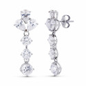 18K PENDIENTES ORO BLANCO LARGOS NOVIA 30X11 MM CIERRE PRESION 18K PENDIENTES ORO BLANCO LARGOS NOVIA 30X11 MM CIERRE PRESION