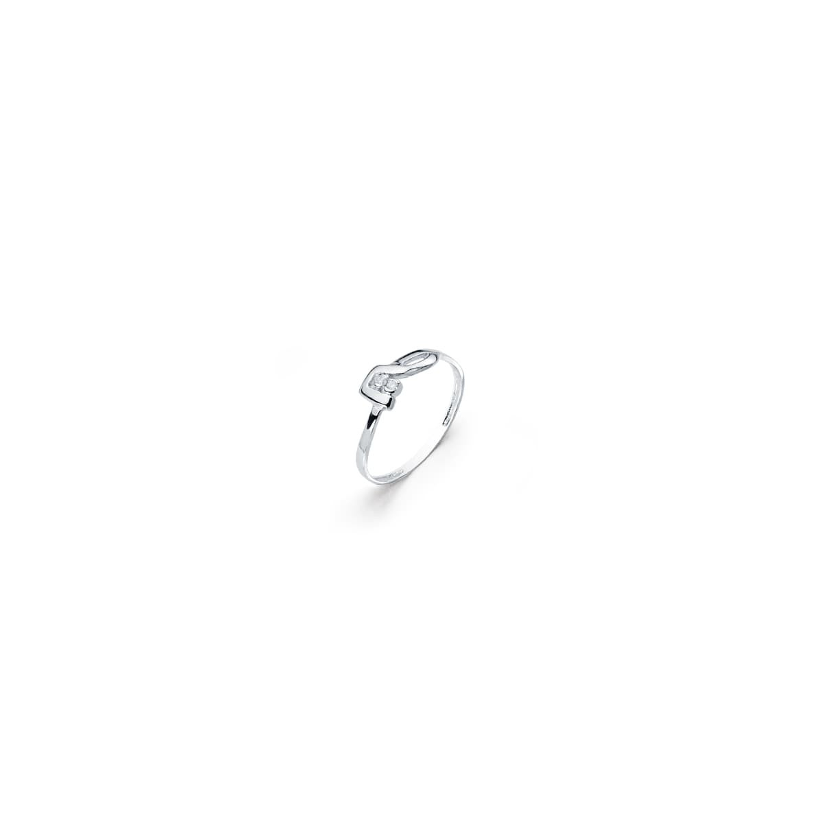 18K SORTIJA ORO BLANCO DIAMANTES NATURALES  TALLA BRILLANTE 0,026  QTS. ANCHO: 5MM. CUERPO: 1,5MM