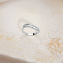 18K SORTIJA ORO BLANCO DIAMANTES NATURALES TALLA BRILLANTE 0.180 QTS. -0.300 QTS. ANCHO: 4MM 18K SORTIJA ORO BLANCO DIAMANTES NATURALES TALLA BRILLANTE 0.180 QTS. -0.300 QTS. ANCHO: 4MM