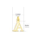 18K COLGANTE ORO AMARILLO LETRA " A " 11X9 MM