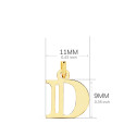 18K COLGANTE ORO AMARILLO LETRA " D " . 11X9 MM