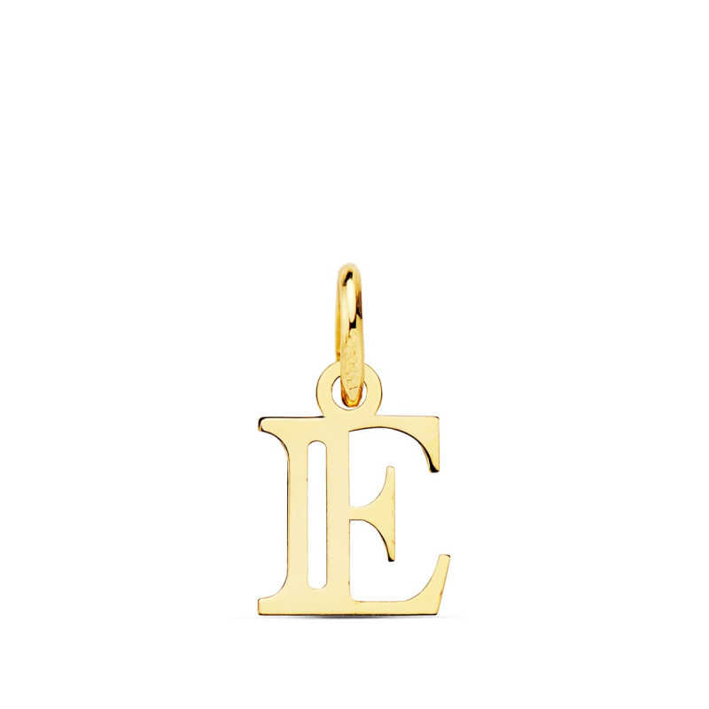 18K COLGANTE ORO AMARILLO LETRA " E " 11X9 MM