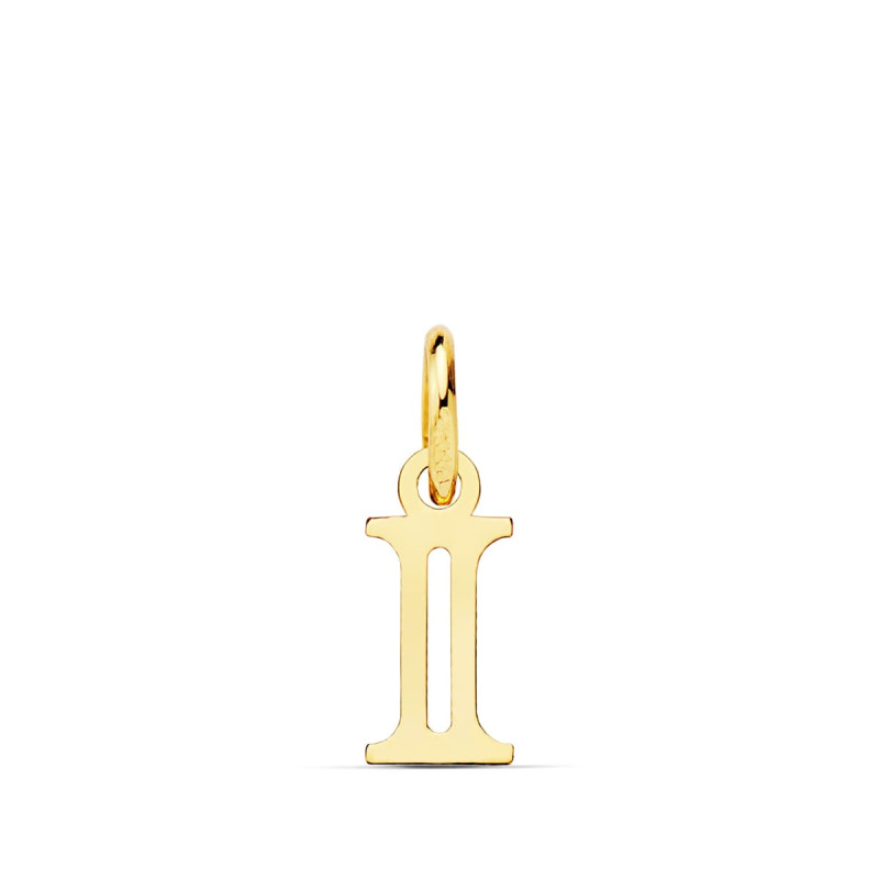 18K COLGANTE ORO AMARILLO LETRA " I " . 11X5 MM