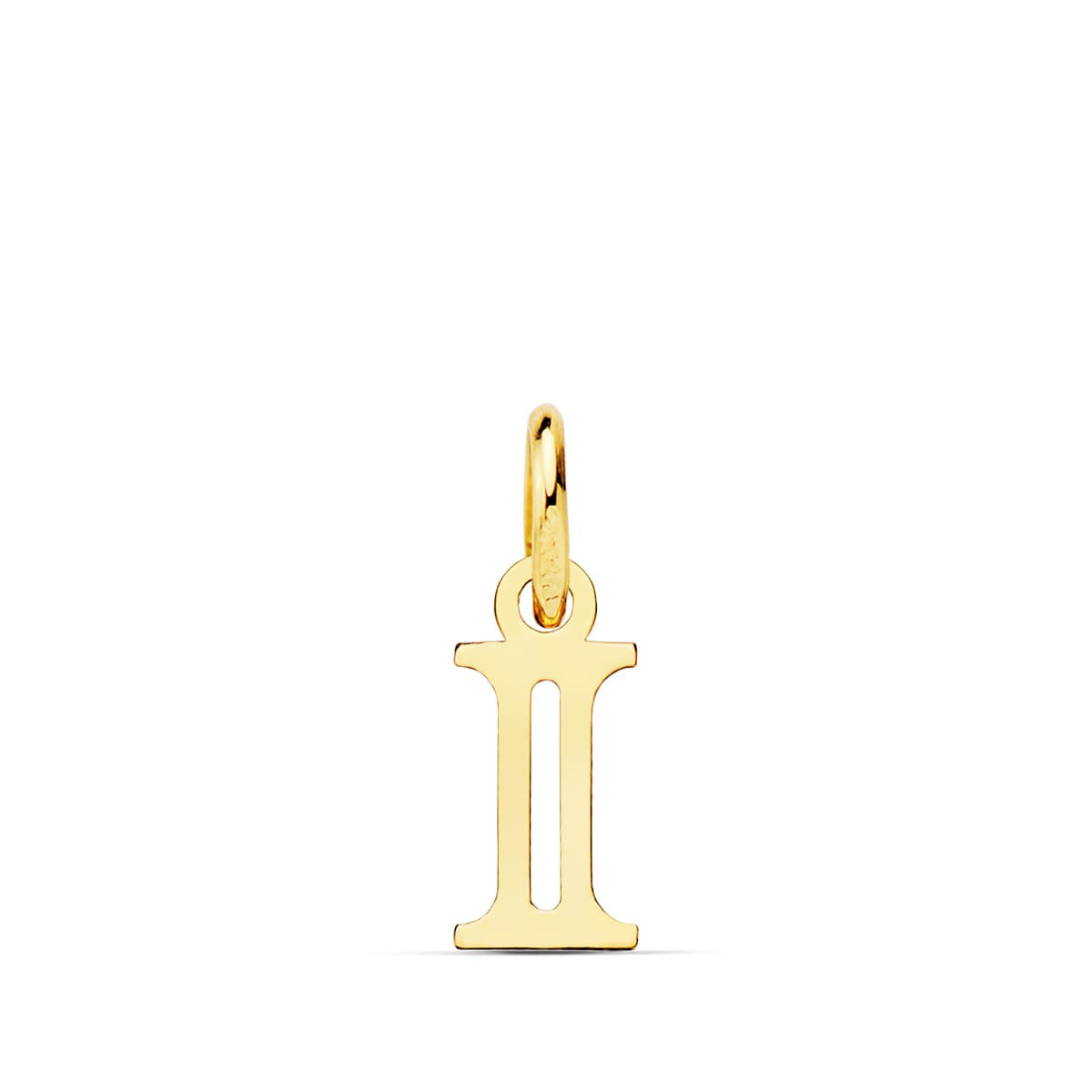 18K COLGANTE ORO AMARILLO LETRA " I " . 11X5 MM
