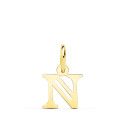 18K COLGANTE ORO AMARILLO INICIAL LETRA " N " 11X10 MM