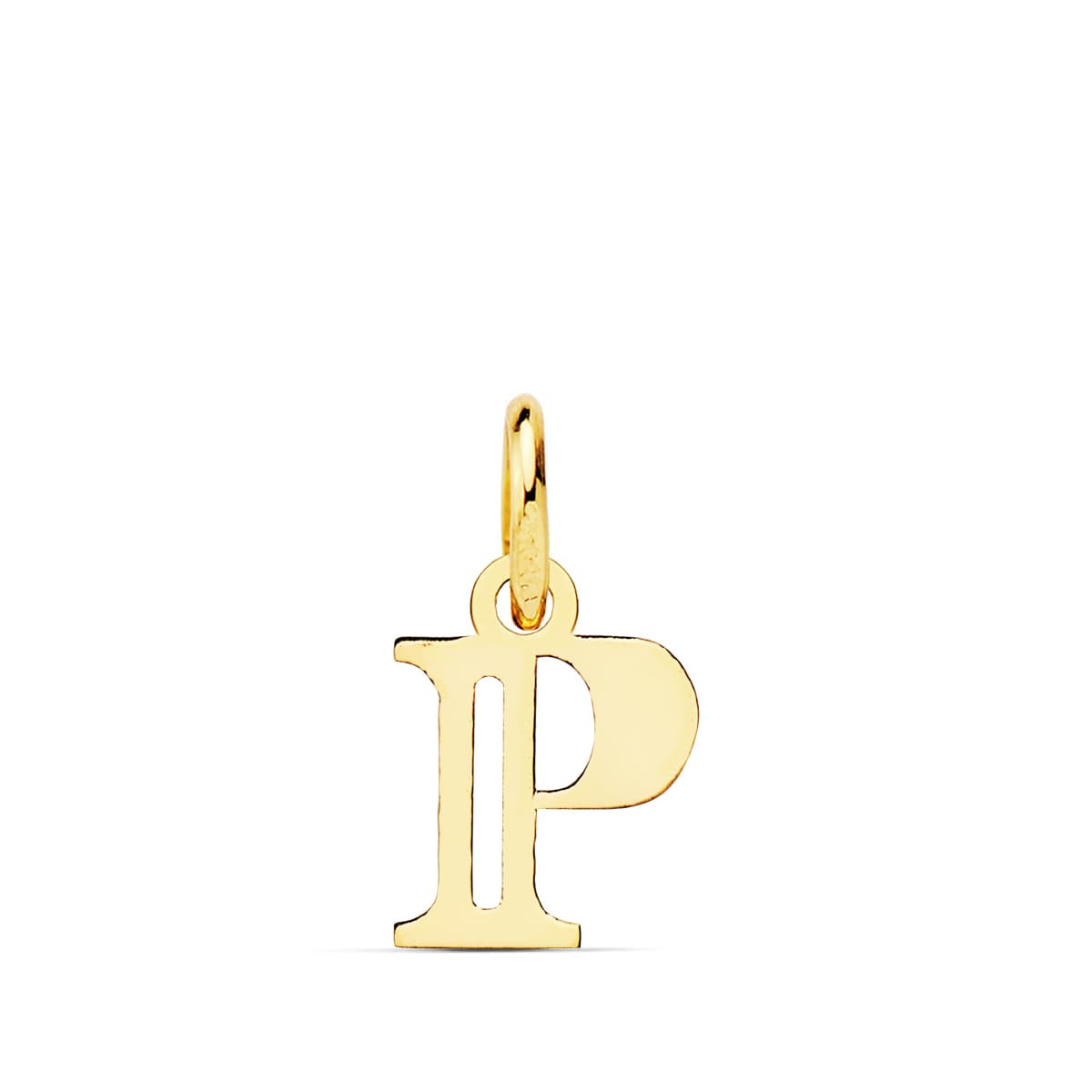 18K COLGANTE ORO AMARILLO LETRA " P " 11X9 MM