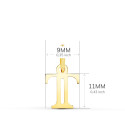 18K COLGANTE ORO AMARILLO LETRA " T " . 11X9 MM