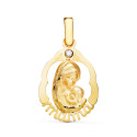 18K COLGANTE ORO AMARILLO VIRGEN MADRE CON PALABRA "MAMA". MEDIDA: 23X15 MM 18K COLGANTE ORO AMARILLO VIRGEN MADRE CON PALABRA "MAMA". MEDIDA: 23X15 MM