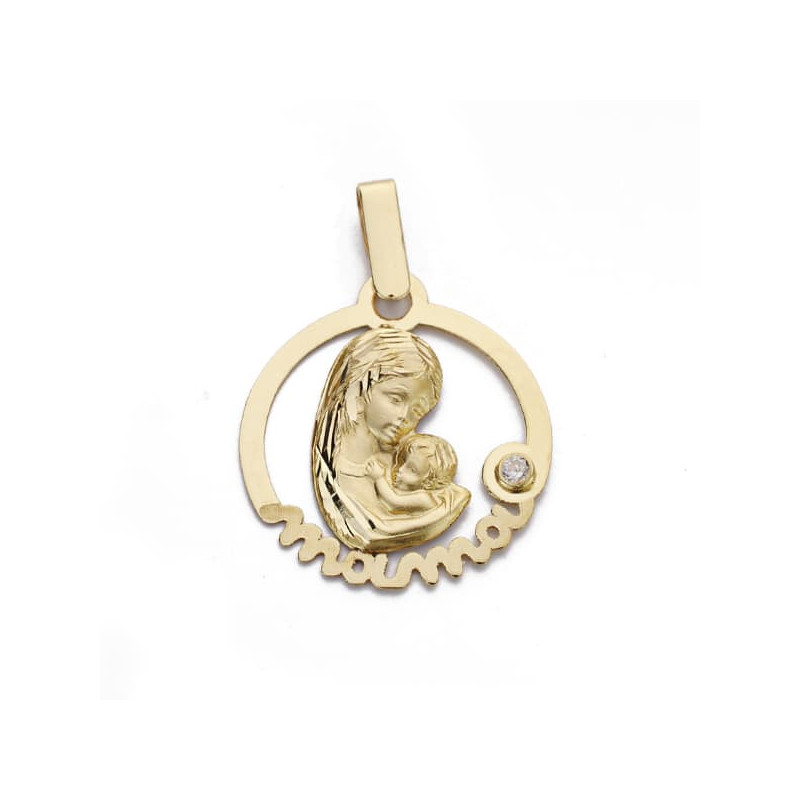 18K COLGANTE MADRE LASER