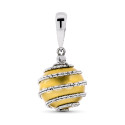 18K COLGANTE ORO BLANCO HUECO BOLA ORO BLANCO O BICOLOR 18K COLGANTE ORO BLANCO HUECO BOLA ORO BLANCO O BICOLOR