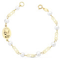 18K PULSERA COMUNION ORO AMARILLO PERLA 5 MM 16.5CM 18K PULSERA COMUNION ORO AMARILLO PERLA 5 MM 16.5CM