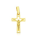 18K CRUZ ORO AMARILLO CON CRISTO CALADA LASER. 22X14 MM 18K CRUZ ORO AMARILLO CON CRISTO CALADA LASER. 22X14 MM