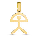 18K COLGANTE AMULETO ORO AMARILLO INDALO SILUETA MEDIANO 18X12 MM 18K COLGANTE AMULETO ORO AMARILLO INDALO SILUETA MEDIANO 18X12 MM