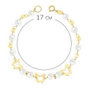 18K PULSERA ORO AMARILLO COMUNION PERLA 5.5 MM 17CM
