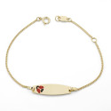 18K PULSERA ESCLAVA ORO AMARILLO MARIQUITA ESMALTE 14CM 18K PULSERA ESCLAVA ORO AMARILLO MARIQUITA ESMALTE 14CM